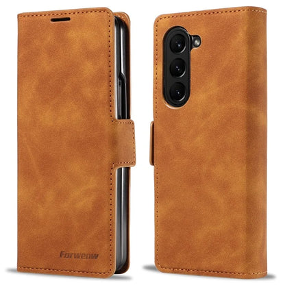 FORWENW Fantasy Series for Samsung Galaxy Z Fold5 5G Magnetic Phone Case Skin-touch Leather Cover