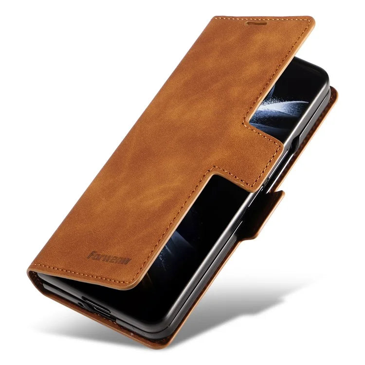 FORWENW Fantasy Series for Samsung Galaxy Z Fold5 5G Magnetic Phone Case Skin-touch Leather Cover