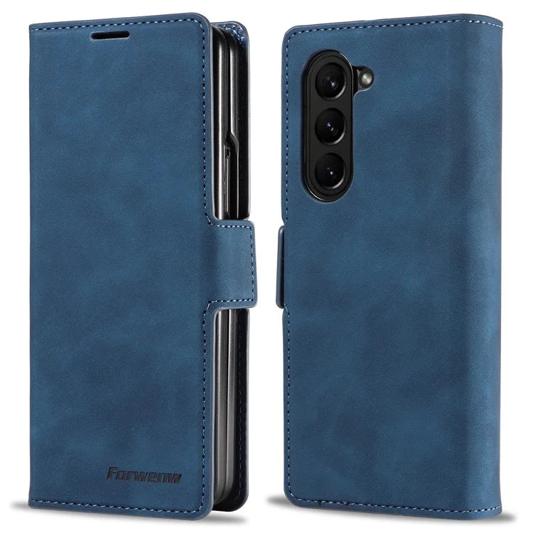 FORWENW Fantasy Series for Samsung Galaxy Z Fold5 5G Magnetic Phone Case Skin-touch Leather Cover