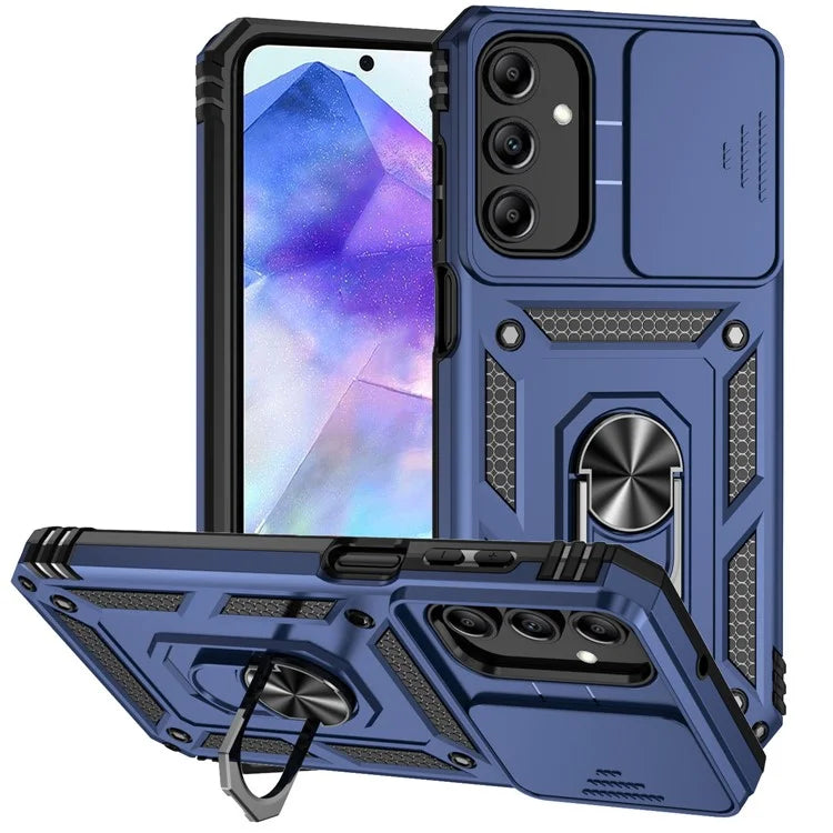 For Samsung Galaxy A35 5G Case Camera Slide Protector Kickstand Shockproof Phone Cover