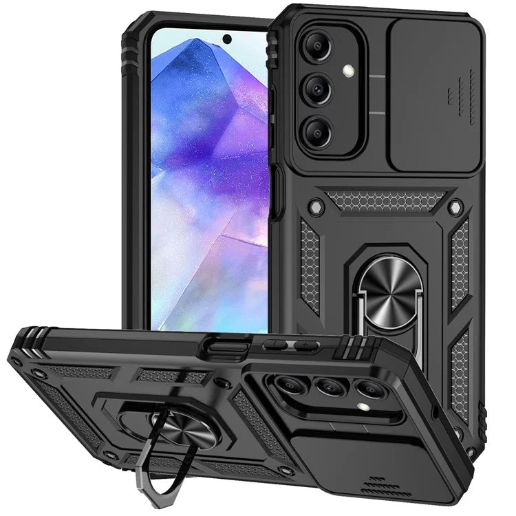 For Samsung Galaxy A35 5G Case Camera Slide Protector Kickstand Shockproof Phone Cover