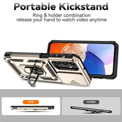 For Samsung Galaxy A35 5G Case Camera Slide Protector Kickstand Shockproof Phone Cover