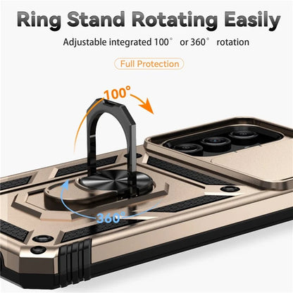 For Samsung Galaxy A35 5G Case Camera Slide Protector Kickstand Shockproof Phone Cover