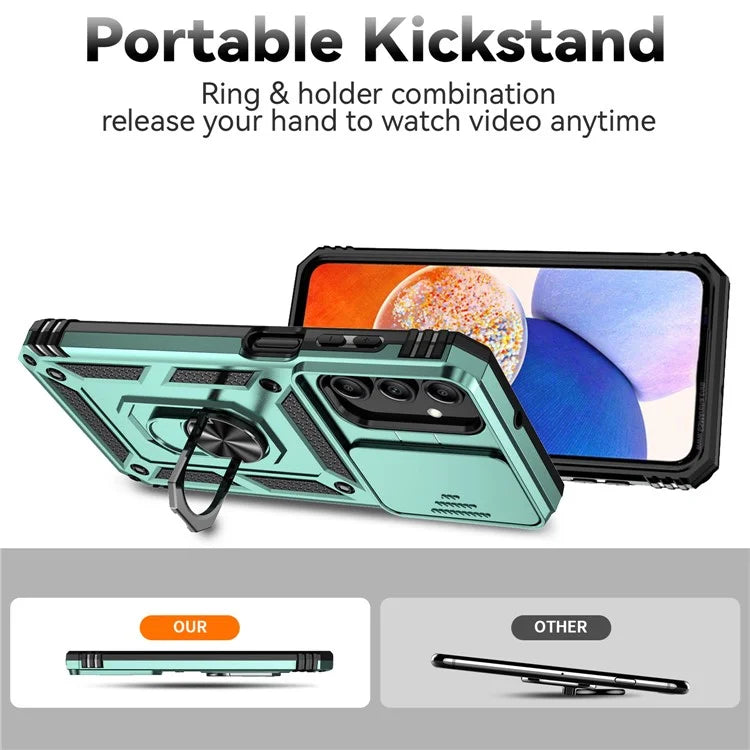 For Samsung Galaxy A35 5G Case Camera Slide Protector Kickstand Shockproof Phone Cover