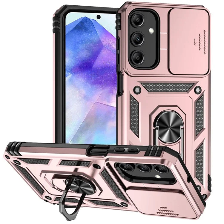 For Samsung Galaxy A35 5G Case Camera Slide Protector Kickstand Shockproof Phone Cover