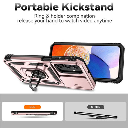 For Samsung Galaxy A35 5G Case Camera Slide Protector Kickstand Shockproof Phone Cover