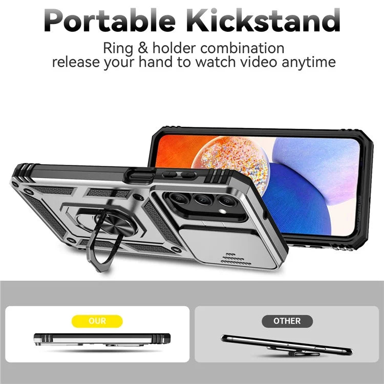 For Samsung Galaxy A35 5G Case Camera Slide Protector Kickstand Shockproof Phone Cover