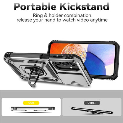 For Samsung Galaxy A35 5G Case Camera Slide Protector Kickstand Shockproof Phone Cover