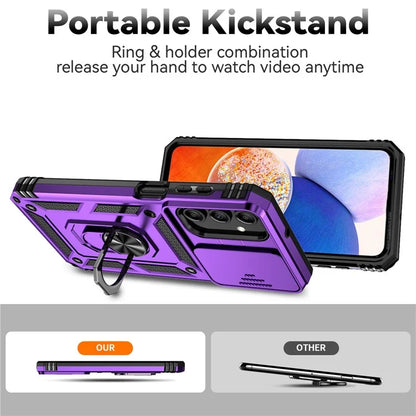 For Samsung Galaxy A35 5G Case Camera Slide Protector Kickstand Shockproof Phone Cover