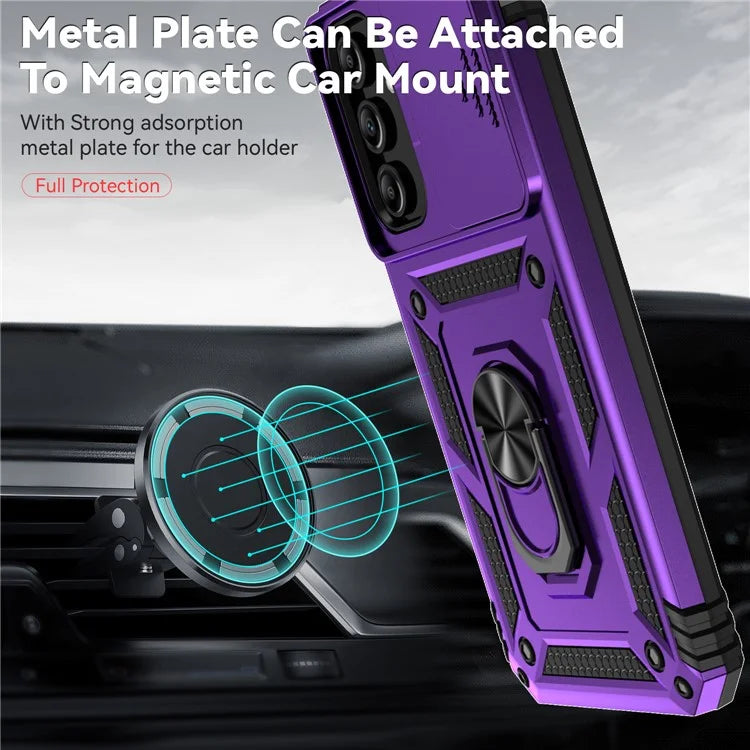 For Samsung Galaxy A35 5G Case Camera Slide Protector Kickstand Shockproof Phone Cover