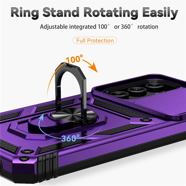 For Samsung Galaxy A35 5G Case Camera Slide Protector Kickstand Shockproof Phone Cover