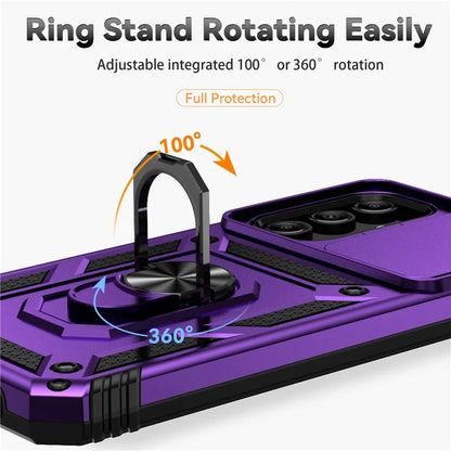 For Samsung Galaxy A35 5G Case Camera Slide Protector Kickstand Shockproof Phone Cover