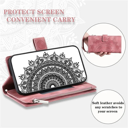 For Xiaomi Redmi Note 13 4G Phone Case Flower Pattern Stand Magnetic Clasp Leather Cover