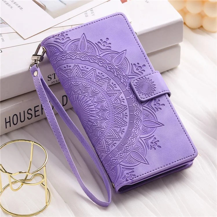 For Xiaomi Redmi Note 13 4G Phone Case Flower Pattern Stand Magnetic Clasp Leather Cover
