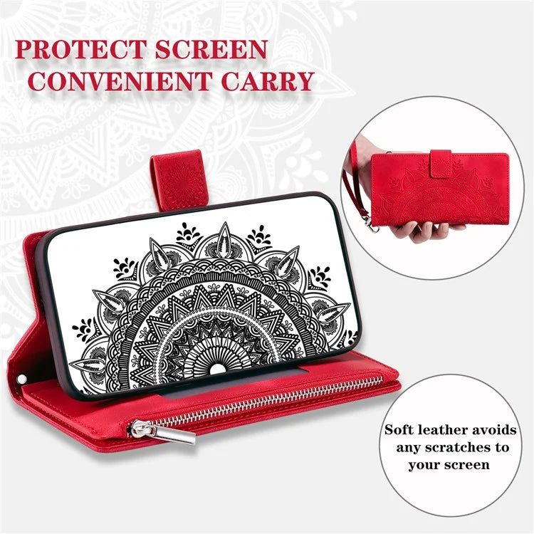 For Xiaomi Redmi Note 13 Pro 5G / Poco X6 5G Phone Case Flower Pattern Leather Flip Cover