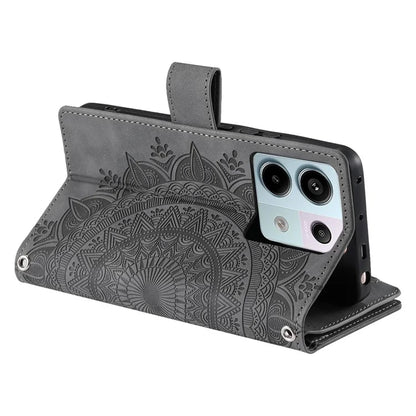 For Xiaomi Redmi Note 13 Pro 5G / Poco X6 5G Phone Case Flower Pattern Leather Flip Cover