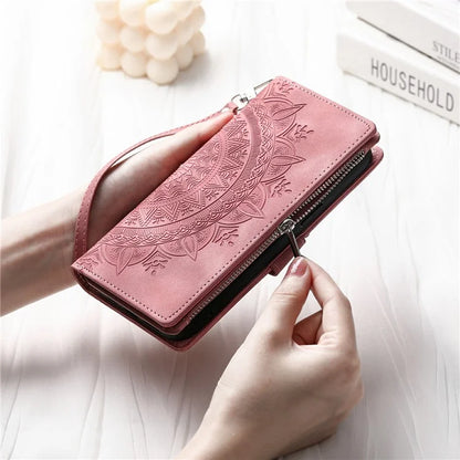 For Xiaomi Redmi Note 13 Pro 4G / Poco M6 Pro 4G Case PU Leather Flower Pattern Phone Cover