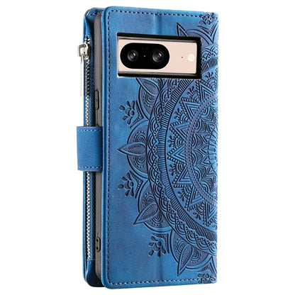 For Google Pixel 9 PU Leather Case Mandala Flower Pattern Phone Cover Wallet