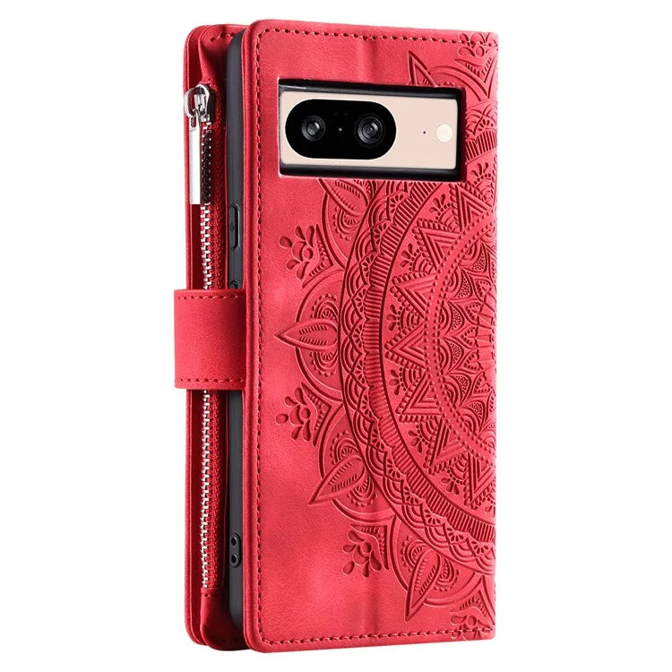 For Google Pixel 9 PU Leather Case Mandala Flower Pattern Phone Cover Wallet