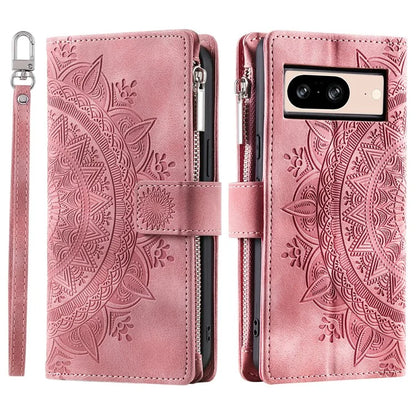 For Google Pixel 9 PU Leather Case Mandala Flower Pattern Phone Cover Wallet