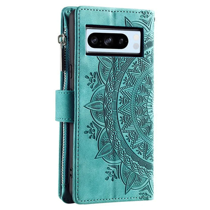 For Google Pixel 9 Pro Wallet Case PU Leather Wrist Strap Stand Feature Phone Cover