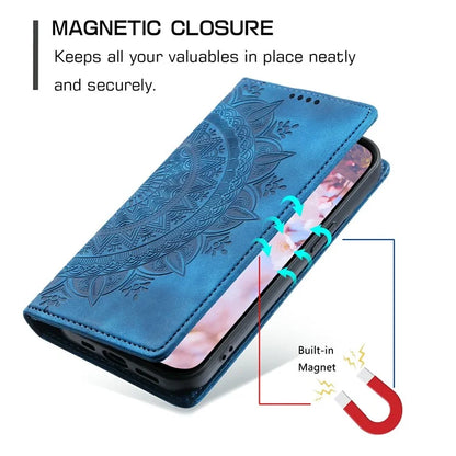 For Xiaomi Redmi Note 13 Pro 4G / Poco M6 Pro 4G Magnetic Case Leather Flip Stand Phone Cover