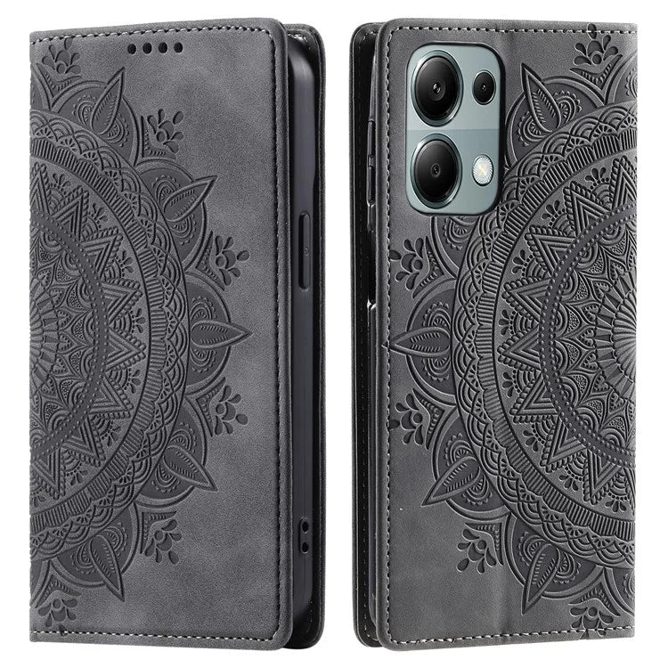For Xiaomi Redmi Note 13 Pro 4G / Poco M6 Pro 4G Magnetic Case Leather Flip Stand Phone Cover