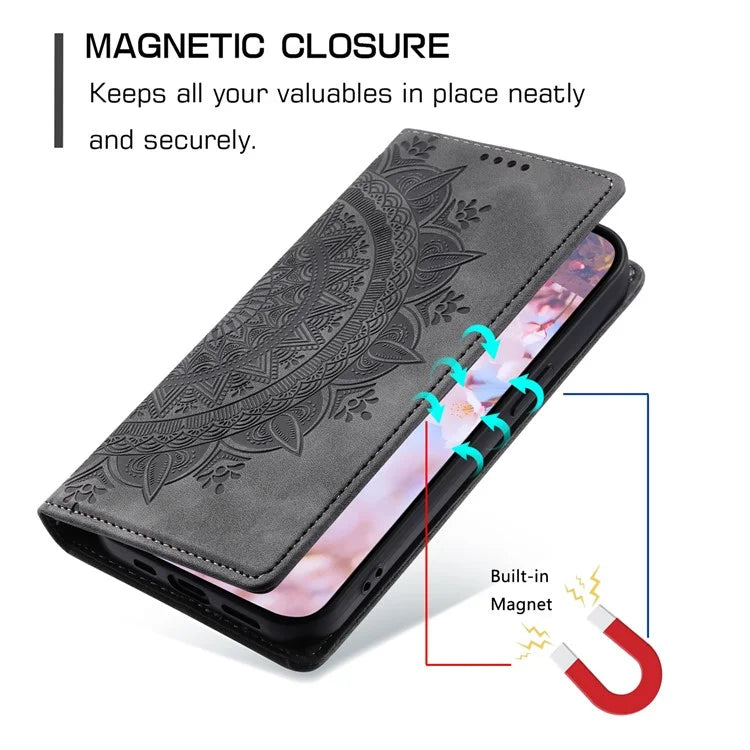 For Xiaomi Redmi Note 13 Pro 4G / Poco M6 Pro 4G Magnetic Case Leather Flip Stand Phone Cover