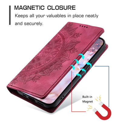 For Xiaomi Redmi Note 13 Pro 4G / Poco M6 Pro 4G Magnetic Case Leather Flip Stand Phone Cover