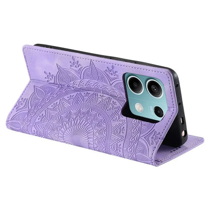 For Xiaomi Redmi Note 13 5G Leather Case Imprinted Mandala Wallet Phone Cover