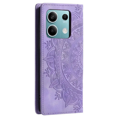 For Xiaomi Redmi Note 13 5G Leather Case Imprinted Mandala Wallet Phone Cover