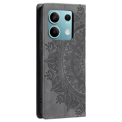 For Xiaomi Redmi Note 13 5G Leather Case Imprinted Mandala Wallet Phone Cover