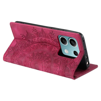For Xiaomi Redmi Note 13 5G Leather Case Imprinted Mandala Wallet Phone Cover
