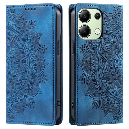 For Xiaomi Redmi Note 13 4G Case Leather Flip Phone Cover Mandala Flower Pattern