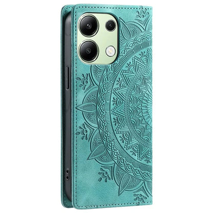 For Xiaomi Redmi Note 13 4G Case Leather Flip Phone Cover Mandala Flower Pattern