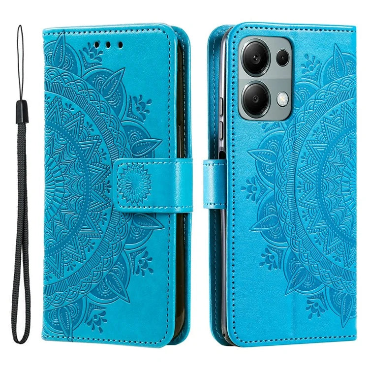 For Xiaomi Redmi Note 13 Pro 4G / Poco M6 Pro 4G Case Wallet Leather Cover Mandala Flower