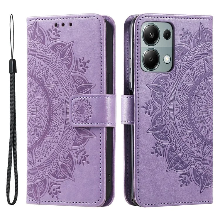 For Xiaomi Redmi Note 13 Pro 4G / Poco M6 Pro 4G Case Wallet Leather Cover Mandala Flower