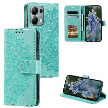 For Xiaomi Redmi Note 13 Pro 4G / Poco M6 Pro 4G Case Wallet Leather Cover Mandala Flower