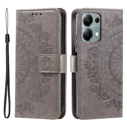 For Xiaomi Redmi Note 13 Pro 4G / Poco M6 Pro 4G Case Wallet Leather Cover Mandala Flower