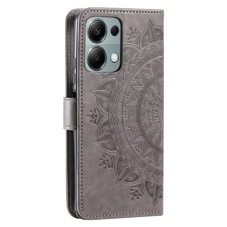 For Xiaomi Redmi Note 13 Pro 4G / Poco M6 Pro 4G Case Wallet Leather Cover Mandala Flower