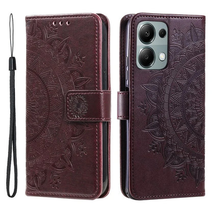 For Xiaomi Redmi Note 13 Pro 4G / Poco M6 Pro 4G Case Wallet Leather Cover Mandala Flower