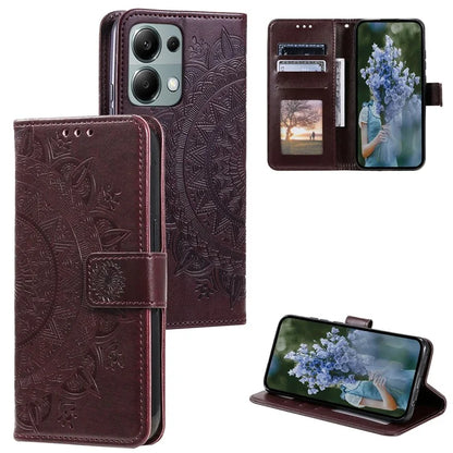 For Xiaomi Redmi Note 13 Pro 4G / Poco M6 Pro 4G Case Wallet Leather Cover Mandala Flower