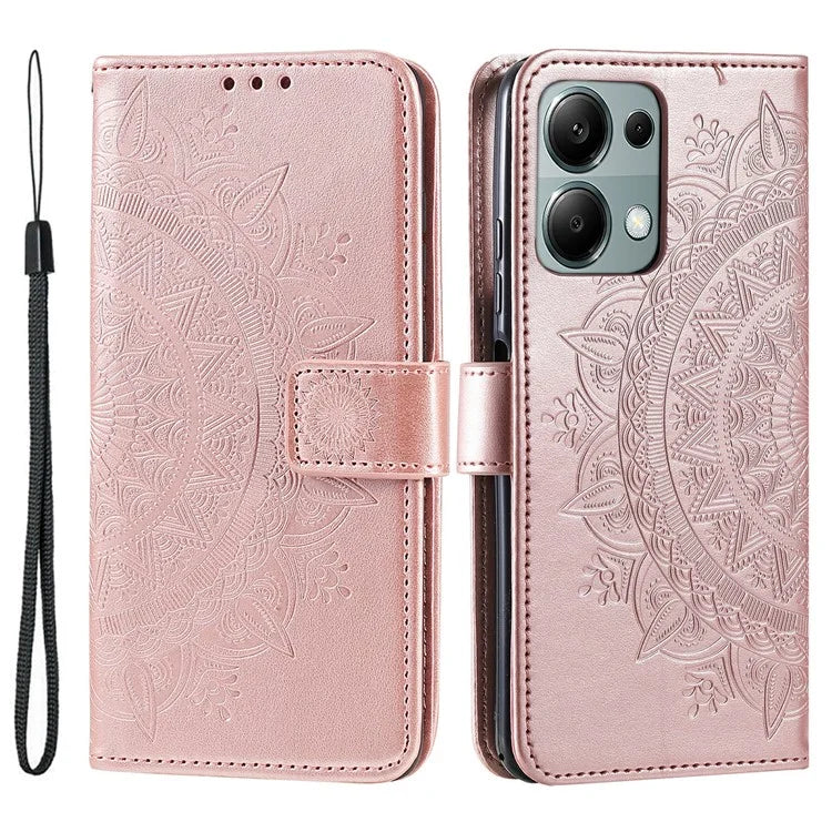 For Xiaomi Redmi Note 13 Pro 4G / Poco M6 Pro 4G Case Wallet Leather Cover Mandala Flower