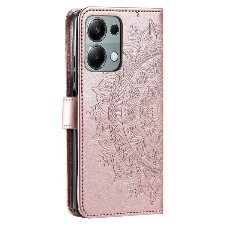 For Xiaomi Redmi Note 13 Pro 4G / Poco M6 Pro 4G Case Wallet Leather Cover Mandala Flower