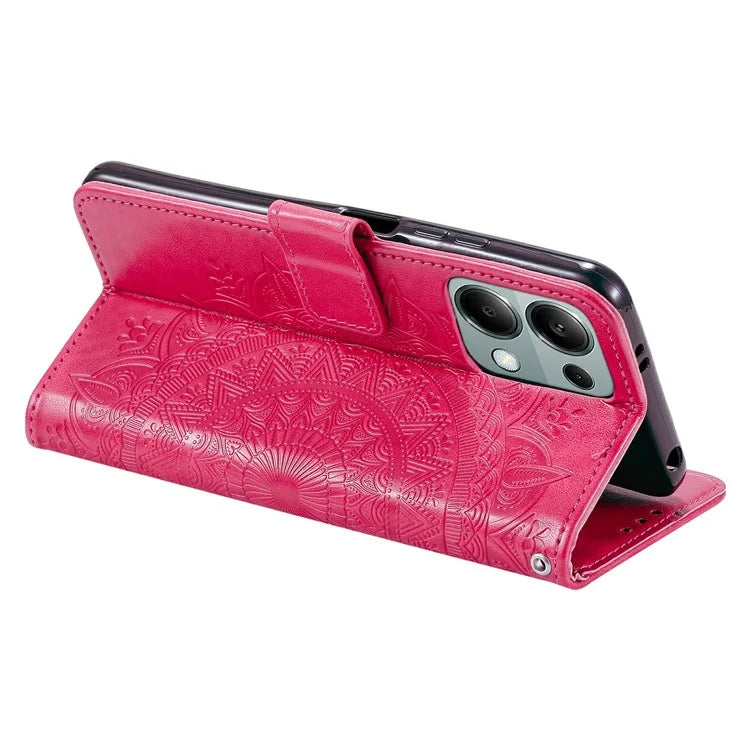 For Xiaomi Redmi Note 13 Pro 4G / Poco M6 Pro 4G Case Wallet Leather Cover Mandala Flower
