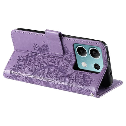 For Xiaomi Redmi Note 13 5G Leather Case Mandala Flower Cover Magnetic Clasp