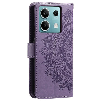 For Xiaomi Redmi Note 13 5G Leather Case Mandala Flower Cover Magnetic Clasp