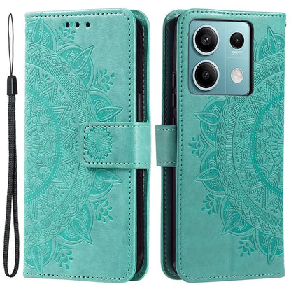 For Xiaomi Redmi Note 13 5G Leather Case Mandala Flower Cover Magnetic Clasp