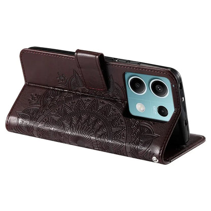 For Xiaomi Redmi Note 13 5G Leather Case Mandala Flower Cover Magnetic Clasp