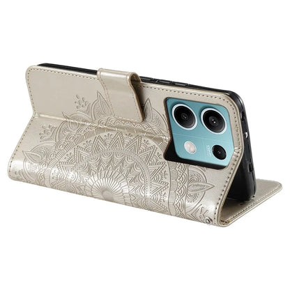 For Xiaomi Redmi Note 13 5G Leather Case Mandala Flower Cover Magnetic Clasp